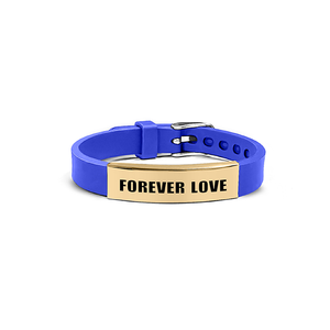 Ywganggu Custom Jewelry Forever Love Silicone <strong>Bracelet</strong> Unisex Laser Stainless Steel Family <strong>Gift</strong> Personalised <strong>Wristband</strong> - Product Image 4
