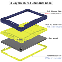 Funda de Silicona Resistente y Moderna para Tablet PC con Borde Elevado para Protección de la Cámara, Diseño Apto para Niños, para Lenovo Tab 10.1 2025