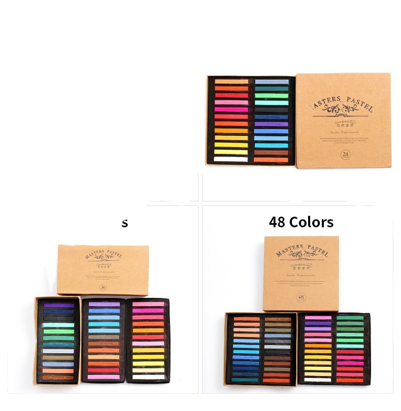 Мелки Мари для рисования мягкие пастельные 12/24/36/48 цветов/набор для рисования Мелки цветные карандаши кисти канцелярские принадлежности для студентов