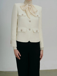 Veste en tweed Lilian à la mode, veste de costume pour femme, respirante, imprimée, écologique, élégante, style minimaliste - Product Image 2