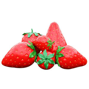 ग्लास फाइबर प्रबलित प्लास्टिक पर्यावरण के अनुकूल हस्तनिर्मित सिमुलेशन स्ट्रॉबेरी मूर्तिकला आउटडोर ऑर्चर्ड फार्म स्ट्रॉबेरी - Product Image 5