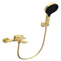 Mitigeur de baignoire contemporain en laiton avec robinets thermostatiques et jet doux pour la maison, l'hôtel, la salle de bain, ensemble de douche