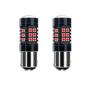 หลอดไฟ LED กระพริบ ADT รุ่นใหม่ 30W 3030SMD สีแดง 1157 Bay15d สำหรับรถยนต์ ไฟเบรก LED - Product Image 1