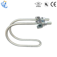 Collier de serrage en U UTT13 en acier galvanisé certifié CE FM pour tuyaux de 1 à 8 pouces, fixation latérale pour systèmes d'irrigation NFPA13