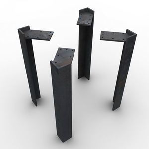 Pieds de table robustes pieds de bureau à manger pieds de table en métal en fonte industrielle en acier - Product Image 1