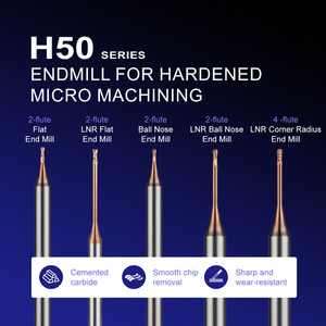 Tg H50-B2/2-sáo cacbua vonfram tisialn tráng 80hrc vi gia công cắt <span class=keywords><strong>4mm</strong></span> chân đường kính bóng mũi cuối nhà máy H50 loạt - Product Image 3