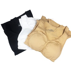 Vente en gros de soutien-gorge rembourré gilet serré débardeur pour femmes sous-vêtements de sport vêtements de yoga modelage du corps - Product Image 1