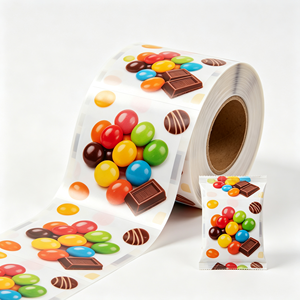 Rouleau de film plastique laminé de qualité alimentaire, film d'emballage translucide brillant pour l'emballage de bonbons et de chocolat - Product Image 1