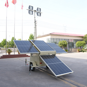 Torre de Iluminación Solar de Cero Emisiones, 1600W, Alto Lumen, Energía Verde, con Ruedas y Estabilizador - Product Image 5