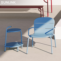 Chaise de jardin en aluminium personnalisable, mobilier d'extérieur, table de bistrot, chaises de salle à manger en aluminium pour piscine, ensemble table et chaises de jardin