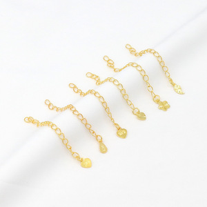โซ่ต่อสีทองสำหรับสร้อยข้อมือ สร้อยคอ วัสดุทำเครื่องประดับ DIY รุ่น D108 ขนาดกลาง ชุบทองแดง - Product Image 4
