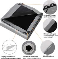 Couverture de camion lourd 680gsm protection fiable tout temps de bâches argentées/noires imperméables de tissu dans des couleurs multiples