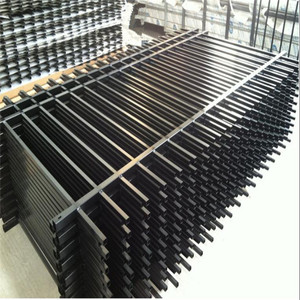 Valla Moderna Negra de Hierro Forjado de 5 mm de Grosor con Recubrimiento en Polvo, Impermeable, <span class=keywords><strong>para</strong></span> Exteriores, con Puertas de Entrada de Dos Vías Fáciles de Montar - Product Image 6