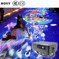 Projecteur laser LCD pour sol avec mapping 3D extérieur, équipement publicitaire interactif portable tout-en-un