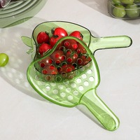 Vente chaude maison cuisine exquise lumière luxe fruits lavage artefact stockage des aliments et conteneur avec poignée couvercle panier de vidange