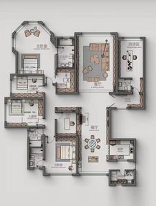 Services de <span class=keywords><strong>design</strong></span> d'intérieur de villas de luxe haut de gamme modernes, <span class=keywords><strong>architecture</strong></span> personnalisée professionnelle, rendu <span class=keywords><strong>3D</strong></span>, conseil en plan d'étage - Product Image 1