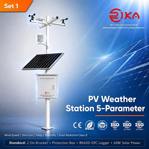 Estación Meteorológica RK900-01 con Panel Solar, Actualización Remota, RS485, <span class=keywords><strong>GSM</strong></span>, 3G, 4G, WIFI, Ethernet, con Sensor Exterior - Product Image 2