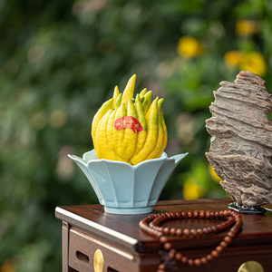Plato de cerámica para frutas con forma de flor, de porcelana de color sólido, para servir té y exhibir. - Product Image 1
