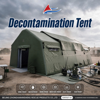 Tente de secours gonflable de luxe en PVC, imperméable, robuste, abri tactique de commandement, base de coordination portable pour interventions d'urgence