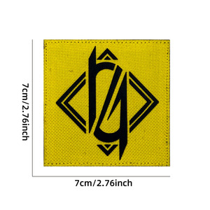Jie Qian Xin Anime 404 Squad 2D reflectante Iron-On ecológico hecho a mano insignia paquete parche emblema tela accesorios para sombreros - Product Image 3