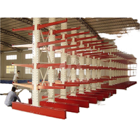 Étagères Cantilever Sélectives Robustes en Acier pour Entrepôt, Fabrication Chinoise, Haute Densité, Métalliques et Réglables
