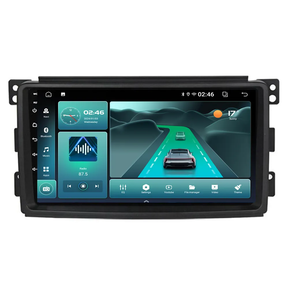 Schermo Android 5G WIFI Carplay Auto Auto 5.4 Video Bluetooth per Mercedes Benz Smart fortw451 navigazione GPS 2006-2010