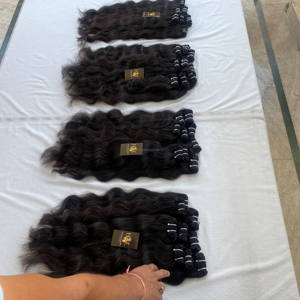 Mechones de pelo humano brasileño ondulado sin procesar, pelo ondulado indio con cierre Hd - Product Image 4