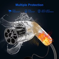 Chargeur EV portable AC 32A 7kW à charge rapide pour véhicules électriques avec prise secteur, utilisation domestique et extérieure, IP55 en cas de forte pluie - Vente Flash