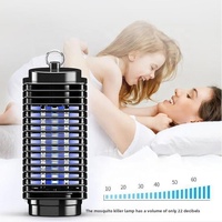 Lámpara Eléctrica Antimosquitos, Trampa para Insectos de Tamaño Pequeño, Luz UV Fotocatalítica para el Hogar, Atrapa Mosquitos de Voltaje Universal