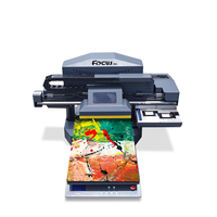 Mesin Printer UV Flatbed Focus A3 Dengan CMYK/LC/LM/W/Varnish