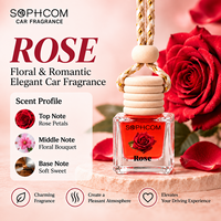 Diffuseur de parfum pour voiture 8 ml, flacon en verre suspendu avec bouchon en bois, coffret cadeau, marque privée, fournisseur OEM