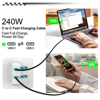 Câble de charge rapide tressé USB-C vers USB-C et USB vers USB-C ULT-unite Custom Forza Horizon 6, couleur assortie, 2 en 1