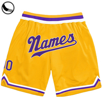 Short de Basket-ball Homme à Marque Blanche Rétro en Maille Personnalisé Long Vente en Gros Vierge Athlétique Brodé Vintage en Côtelé