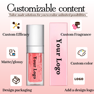 Brillo Labial <span class=keywords><strong>de</strong></span> Marca Propia 8ml Sabor Frutal a Coco Aceite Labial Personalizado con Vitamina E Lápiz Labial Líquido Mineral a Prueba <span class=keywords><strong>de</strong></span> Agua - Product Image 3