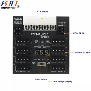 Máy tính cung cấp điện ATX 24Pin nữ để 8 Molex 4pin + Dual PCI-E 6Pin kết nối Breakout Board Adapter trong kho - Product Image 2