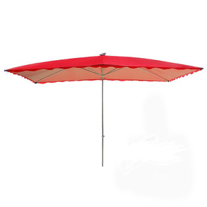 Sun Umbrella Square Outdoor Large 2.4M Steel Frame Red Waterproof For Courtyard Commercial Use - Product Image 1