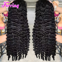Perruque frontale sans colle 13x6 HD Lace, 100% cheveux humains vierges vietnamiens, bouclés birmanes, 40 pouces, ondulés, cuticules alignées
