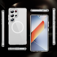 Coque de protection magnétique transparente anti-jaunissement avec chargement sans fil pour Samsung Galaxy S26/S26+/S26 Plus/S26 Ultra