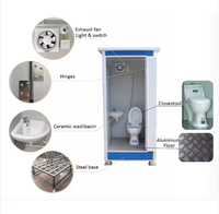 Ensemble WC et salle de bain mobile d'extérieur en acier et aluminium, durable, écologique, avec garantie d'un an