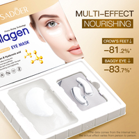 OEM SADOER Vente en gros Masque pour les yeux lyophilisé au collagène et à l'acide hyaluronique Estomper les cernes Éclaircissant Patchs en gel anti-rides pour les yeux