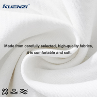 T-shirts Kuenzi 230GSM American à rayures contrastées pour femmes, 54,5% coton, 38% polyester, 7,5% élasthanne, coupe ajustée, streetwear