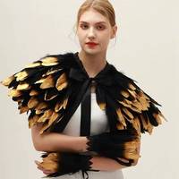 Écharpes en dentelle de plumes de paon 100 % naturelles, faites à la main, pour Halloween/mariage, costume cosplay, couleur et taille personnalisées, douces