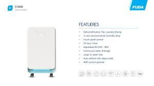 เครื่องลดความชื้นอัจฉริยะแบบ Wifi ขนาด 10 ลิตร/วัน สำหรับใช้ในบ้าน พร้อมฟังก์ชั่นฟอกอากาศ - Product Image 2