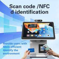 Système de caisse enregistreuse POS tout-en-un haut de gamme, écran tactile double 15,6 pouces, Intel Core I5, Windows OS, Bluetooth 5.2, garantie 1 an