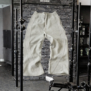 Custom Striped Jogger Sweatpants Wide Leg <b>Track</b> Pants Casual <b>Trousers</b> for Men and Women - Product Image 3