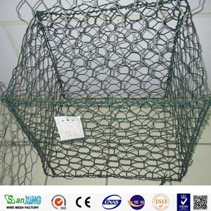 Grillage hexagonal en fil de fer recouvert de PVC vert, robuste, 3 mm, pour gabions - Product Image 1