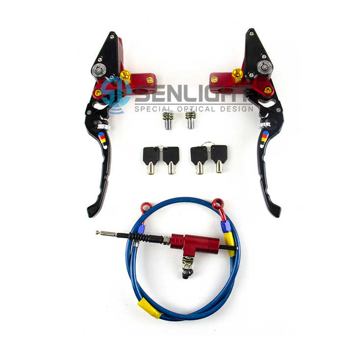 Kit Manettes CNC Universelles Rouge Pour Moto - Maître Cylindre Frein Et Embrayage (gauche + Droite)