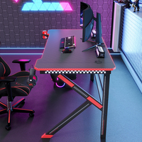 Bureau d'ordinateur convertible professionnel en métal robuste Yz avec concentrateurs USB 3.0, éclairage LED et design pliable pour le gaming et les ordinateurs portables compacts