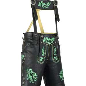 Lederhosen authentiques pour l'Oktoberfest, en cuir véritable, tailles européennes 46 à 62, en stock - Product Image 1