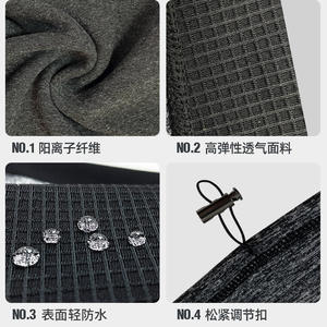 Adjustable Fleece <b>Neck</b> <b>Warmer</b> For Outdoor Sports Cycling Windproof Cold Resistant Dark Gray Light Gray Black Unisex - Product Image 4